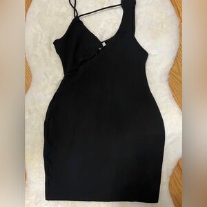 Black ZARA Cutout Bodycon Mini Dress Size Small
